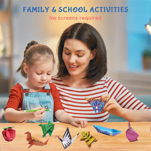 Origami Kit for Kids Ages 5-16, 116 Pages with 54 Patterns & Instruction Book | Origami Paper Kit for Beginners & Advanced | Arts & Crafts Toys for Girls & Boys Ages 8-12 | Birthday & Christmas Gifts