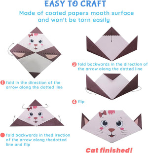 Origami Kit for Kids Ages 5-16, 116 Pages with 54 Patterns & Instruction Book | Origami Paper Kit for Beginners & Advanced | Arts & Crafts Toys for Girls & Boys Ages 8-12 | Birthday & Christmas Gifts