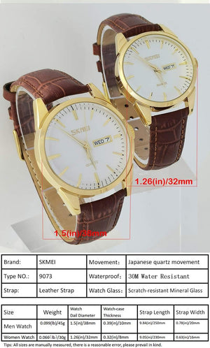 Women'S Watches for Ladies Female Black Leather Band Waterproof Fashion Casual Simple Dress Analog Day Date Business Light Wrist Watch
