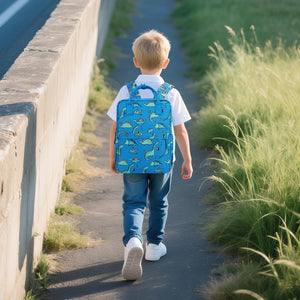 Toddler Backpack with Lunch Bag Box Set for Preschool Kindergarten Boys Girls Kids Small Backpacks School Bookbag for Elementary Primary(Blue Dinosaur)