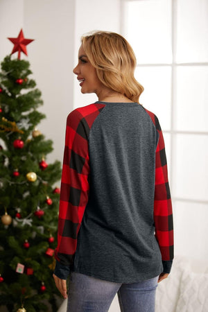 Christmas Shirts for Women Gnomes T-Shirt Candy Canes Plaid Tshirts