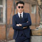 Korean-style Casual Blazer Suit Jacket Three-piece Set