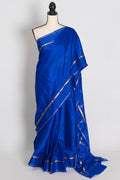 Mythili Royal Blue Pure Mysore Crepe Silk Saree – Silk Mark Certified