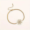 Womens Hollow Ring Six-Loop Pendant Bracelet