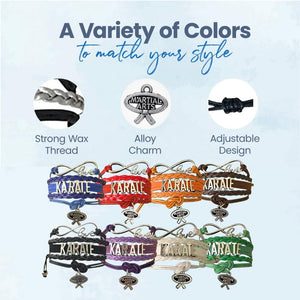 Karate Charm Bracelet - Martial Arts Adjustable Bracelet