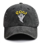 2pcs Cute Spooky BOO Cap For Women Men, Adjustable Embroidered Wash Cotton Baseball Cap