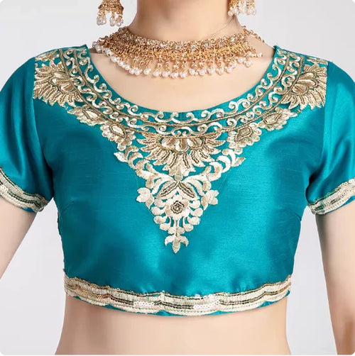 Indian Ethnic Style Women's Dance Costume Slim Fit Short Top