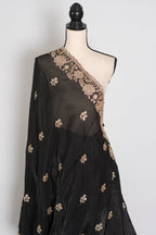 Aanya | Black Tissue Saree | Pre-Stitched Size 34 Blouse (Adjustable to 36/38)