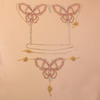 Full-Crystal Butterfly Bikini Body Chain Set