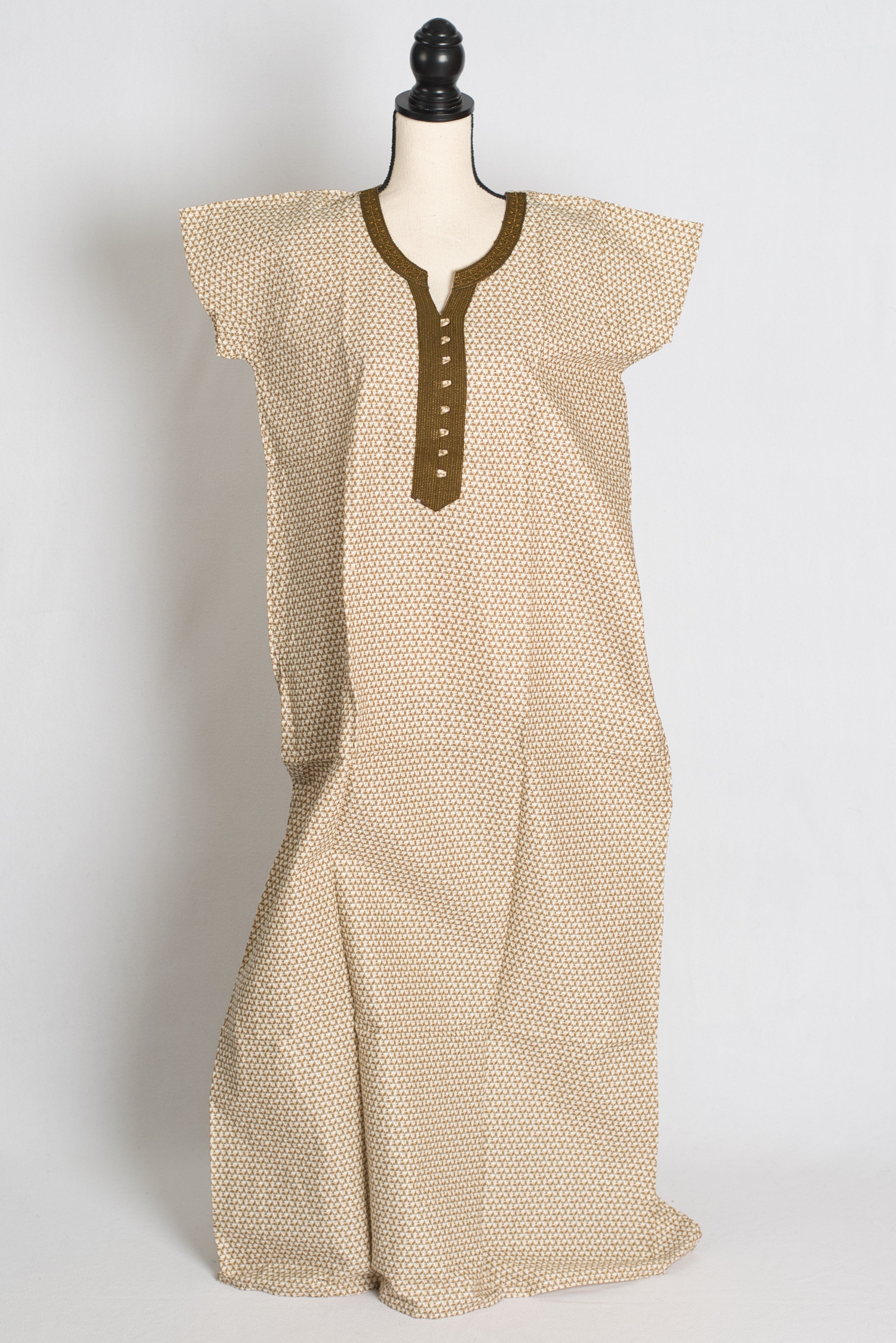 Printed Brown Pure Cotton Nightwear in Regular Size — Style C (Sep)