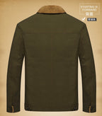 Winter plus velvet thick lapels uniforms air force one jacket jacket cotton clothing men