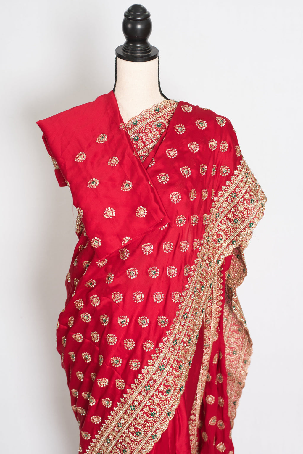 Reshma | Rosy Pink Designer Satin Saree | Royal Bridal & Festive Wear