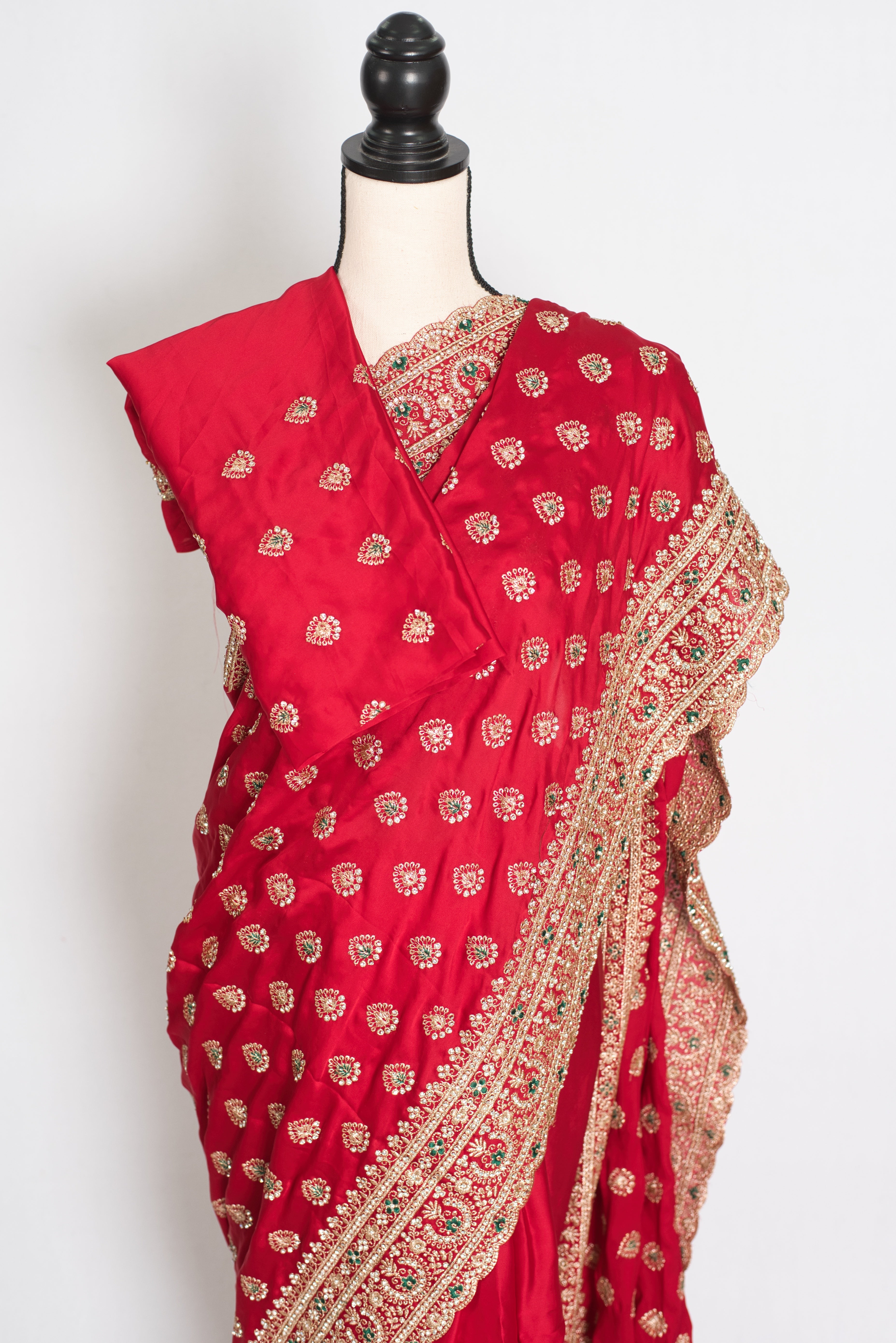 Reshma | Rosy Pink Designer Satin Saree | Royal Bridal & Festive Wear