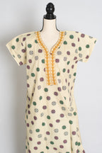 Printed Cream Pure Cotton Nightwear in Regular Size