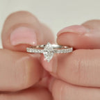 Horse-Eye Moissanite Ring For Women Light Luxury With A High-End Vibe
