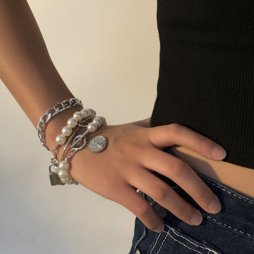 GILDED PEARL SET
