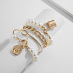 GILDED PEARL SET
