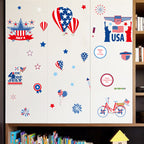 Independence Day Glass Cabinet Wall Sticker