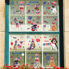 Independence Day Glass Cabinet Wall Sticker