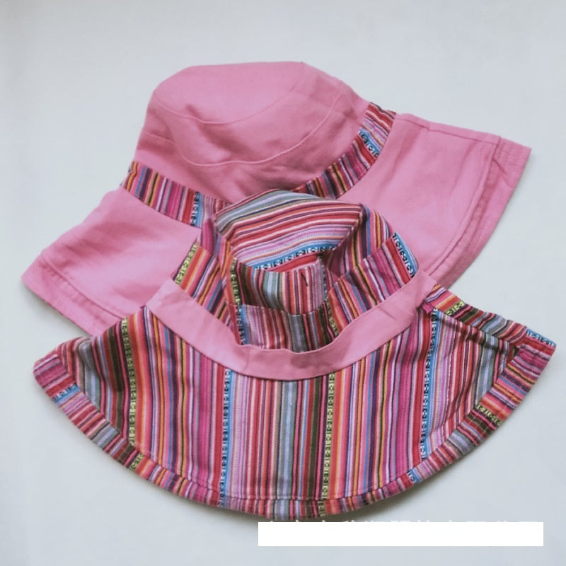 Sun Hat Women's big eaves summer Korean versatile hat fisherman's hat Japanese face covering sun hat foldable sun hat