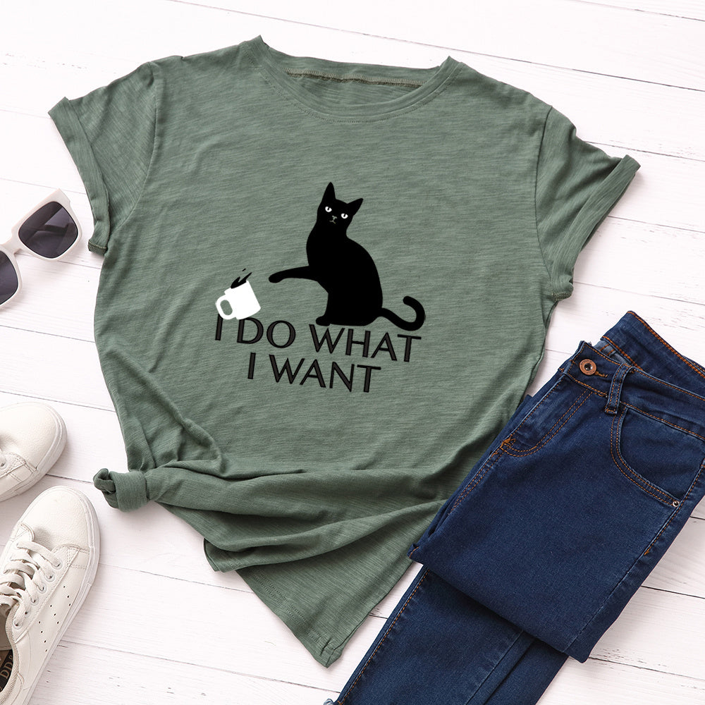 Cotton print T-shirt