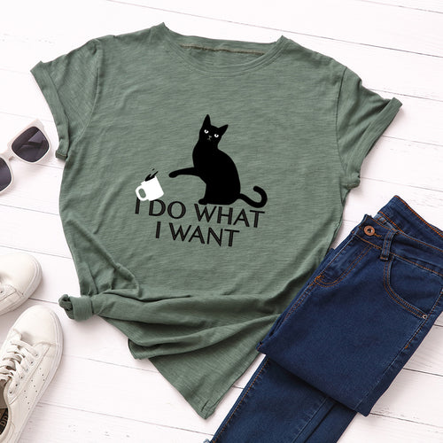 Cotton print T-shirt