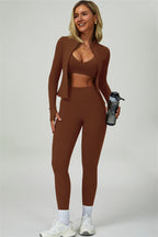 The Seraphine Jacket Sports Bra Leggings 3-Piece Set