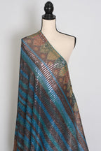 Eva | Metallic Blue & Multi-Tone Sequin Saree | Perfect Cocktail Wear