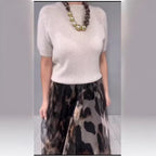 Womens Mesh Skirt Solid-color Casual TopT-shirt