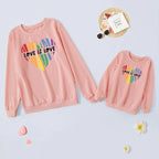 Letter Printed Parent-child Sweater Mother And Daughter Matching Clothes Three Colors