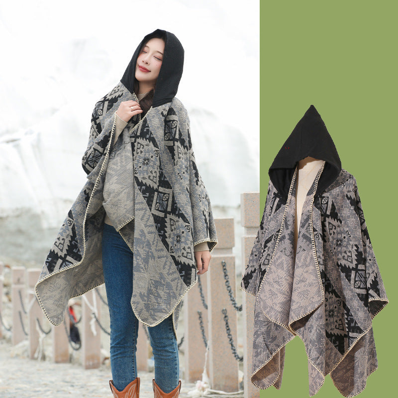 Dali Tourism Ethnic Style Shawl Northwest Thickened Warm Scarf