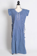 Printed Blue Pure Cotton Nightwear in Regular Size — Style B (Sep)