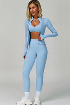 The Seraphine Jacket Sports Bra Leggings 3-Piece Set