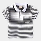 Children's Striped Short Sleeve Spicy Striped POLO Shirt
