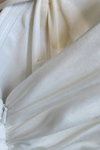 CLEARANCE - Ladivine WN315 Long Draped Off The Shoulder Bridal Gown With Overskirt (Size 10)