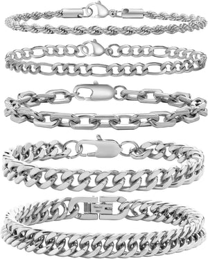 Stainless Steel Chain Bracelet for Men Women