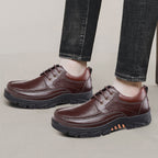 Casual Leather Shoes Men's Summer Breathable Non-stinky Feet Work Shoes