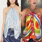 New Spring Summer Halterneck Bra With Positioning Print