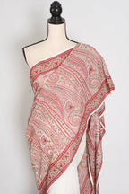 Koli | White and Red Georgette Saree | Lightweight Festive Partywear