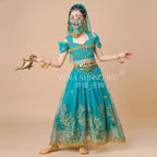 Children's Indian Princess Belly Dance Set Eastern Indian Dance Sari Girl Performance Clothing Children's Stage Costumes