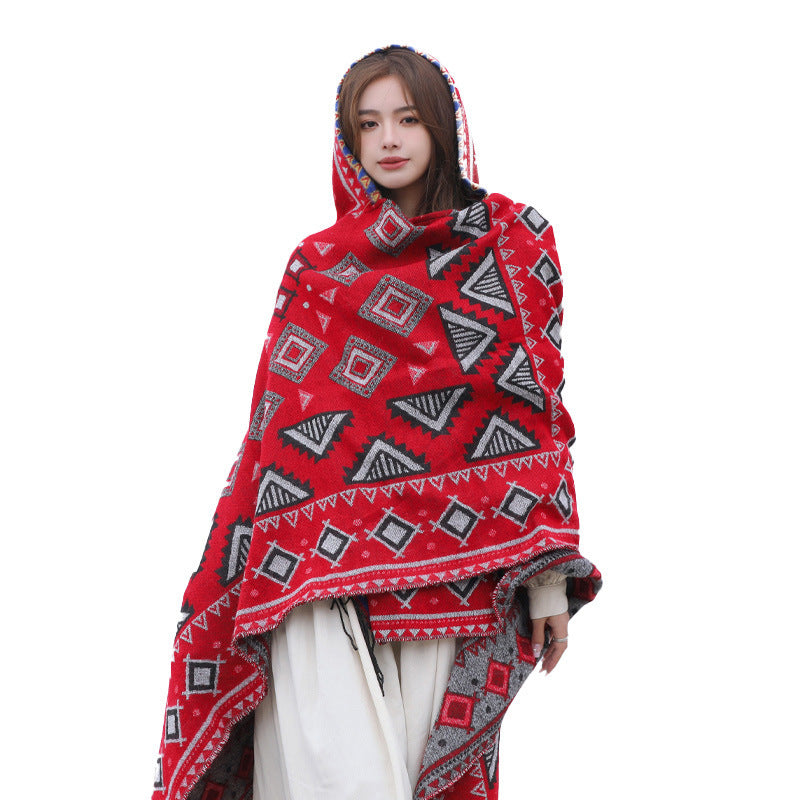 Dali Tourism Ethnic Style Shawl Northwest Thickened Warm Scarf