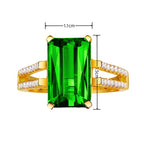 Womens Fashion Adjustable Rectangular Diamond Ring