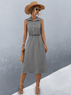 European And American Women's Clothing Button Shirt Dress