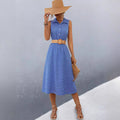 European And American Women's Clothing Button Shirt Dress
