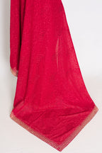 Reeva | Rosy Pink Georgette Kashmiri Embroidery Saree| Cocktail Partywear