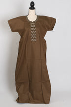 Printed Brown Pure Cotton Nightwear in Regular Size — Style D (Oct)