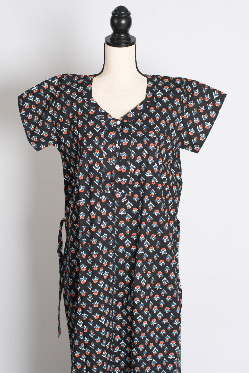 Printed Black Pure Cotton Nightwear in Regular Size — Style A (Sep)