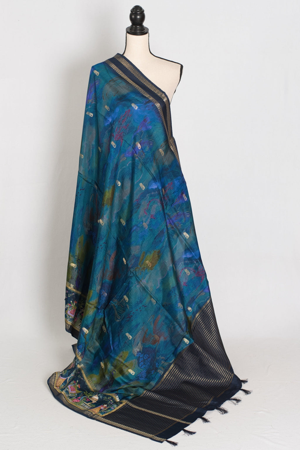 Mumtaz | Blue Dola Silk Banarasi Saree | Contemporary Luxury