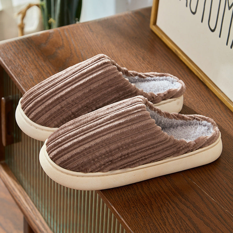 Indoor Warm Poop Feeling Plush Antislip Cotton Slippers