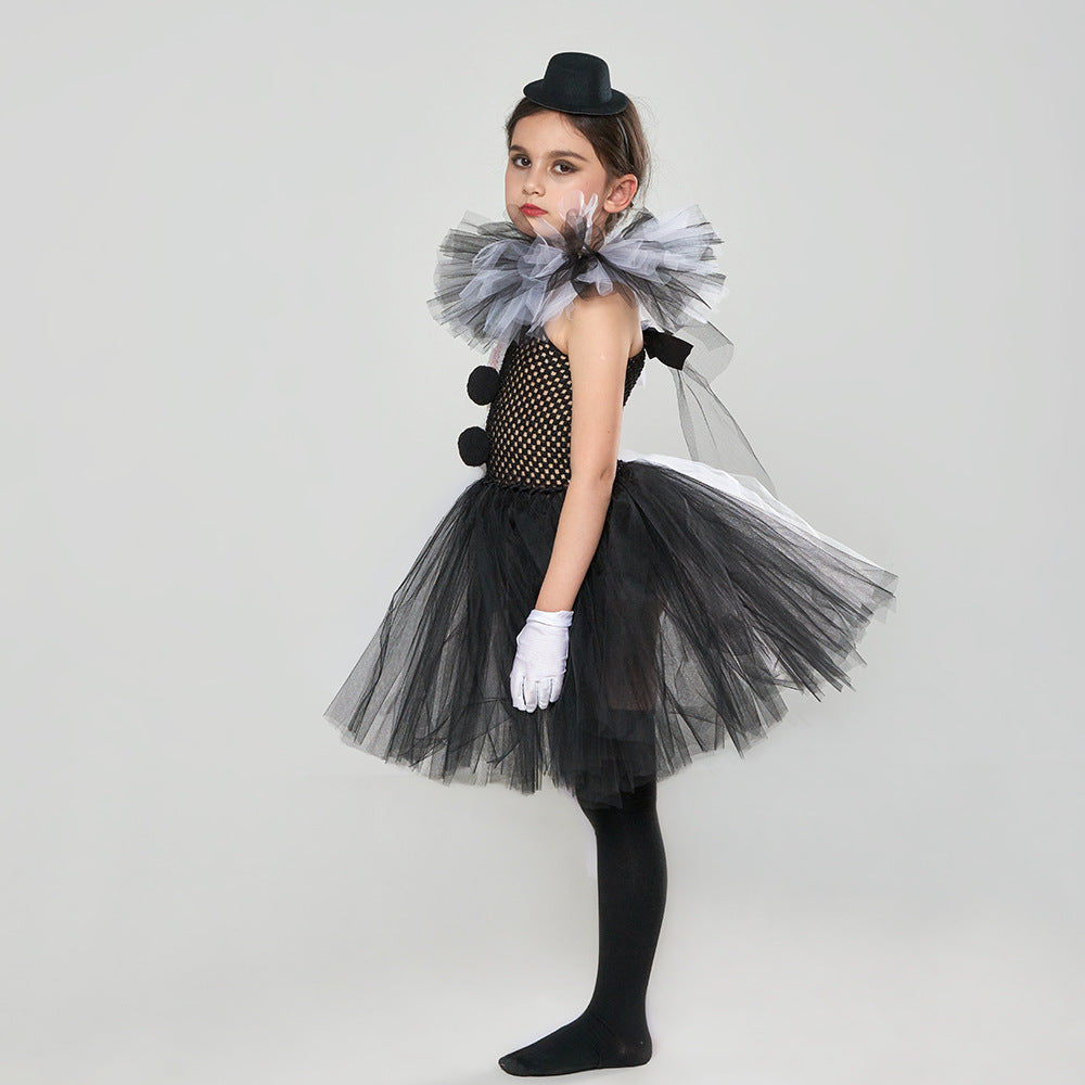 Halloween Soul Clown Girls' Dress Suit